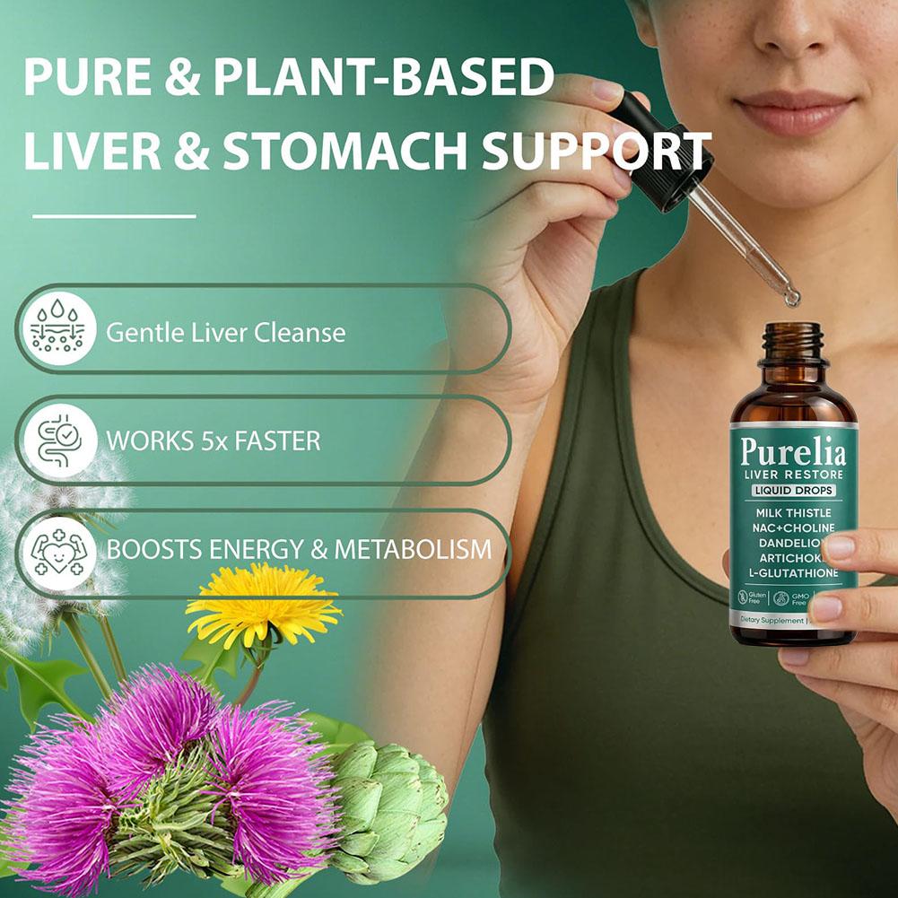 60ml Purelia Liver Restore Liq - огляд і ціна Herbal Wellness Supplement